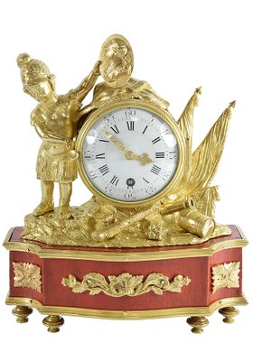 18th Century Clock with War Theme in Honor of Louis XV-UQL-985168