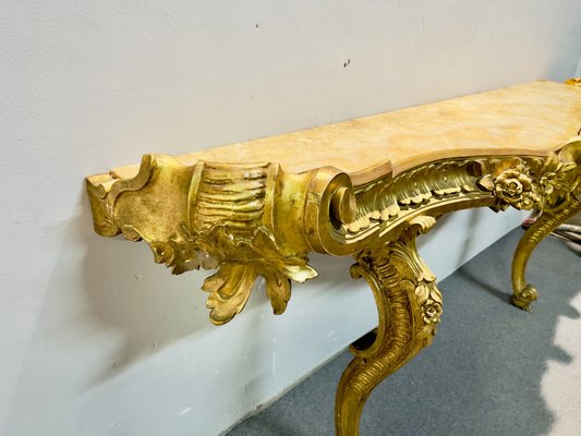 18th Century Console in Gilt Hand-Carved Wood-NUO-1356691