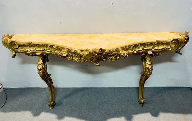 18th Century Console in Gilt Hand-Carved Wood-NUO-1356691