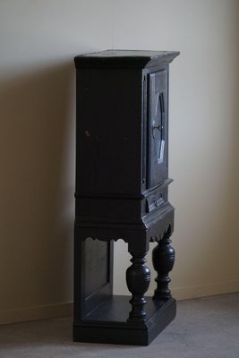 18th Century Danish Baroque Black Painted Cabinet-MXF-1824171