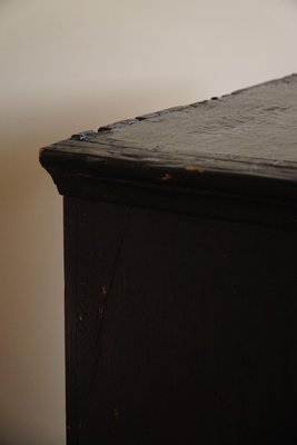 18th Century Danish Baroque Black Painted Cabinet-MXF-1824171