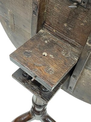 18th Century Dark Oak Tilt-Top Tripod Table-UCH-1288580