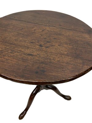 18th Century Dark Oak Tilt-Top Tripod Table-UCH-1288580