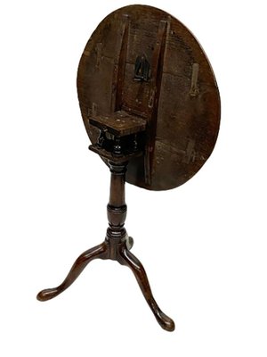 18th Century Dark Oak Tilt-Top Tripod Table-UCH-1288580