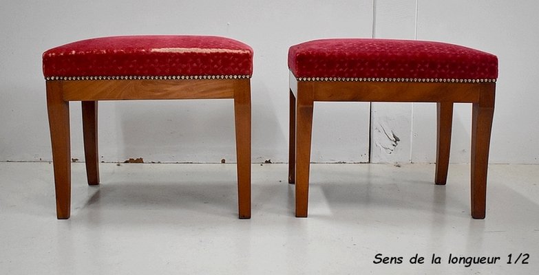 18th Century Directoire Mahogany Stools, Set of 2-RVK-730410