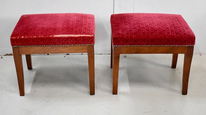 18th Century Directoire Mahogany Stools, Set of 2-RVK-730410