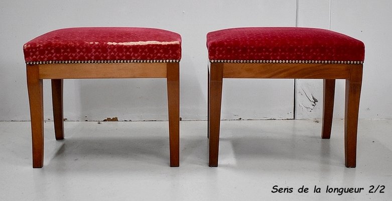 18th Century Directoire Mahogany Stools, Set of 2-RVK-730410