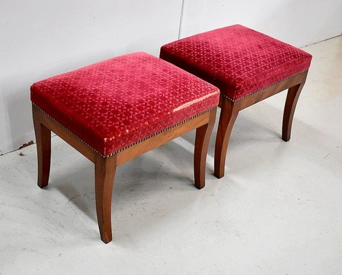 18th Century Directoire Mahogany Stools, Set of 2-RVK-730410