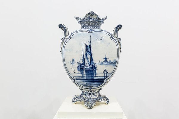 18th Century Dutch Delft Blue Vase-UJE-779008