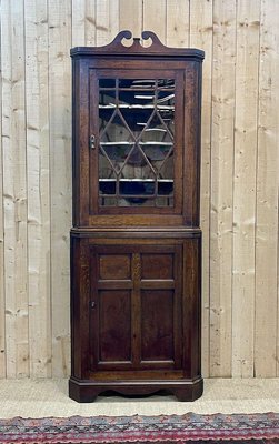 18th Century English Oak Corner Cabinet-QYF-2021866