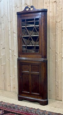 18th Century English Oak Corner Cabinet-QYF-2021866