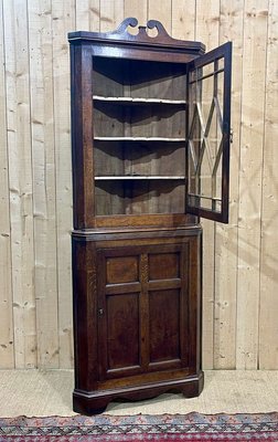 18th Century English Oak Corner Cabinet-QYF-2021866