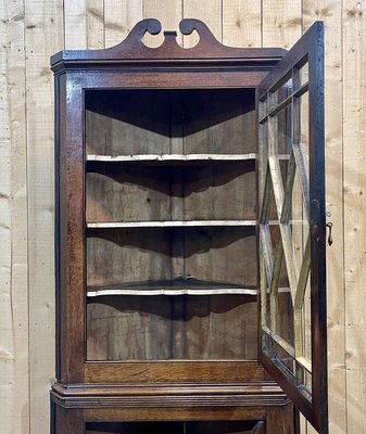 18th Century English Oak Corner Cabinet-QYF-2021866