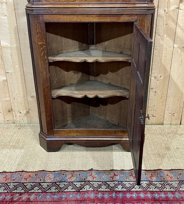 18th Century English Oak Corner Cabinet-QYF-2021866