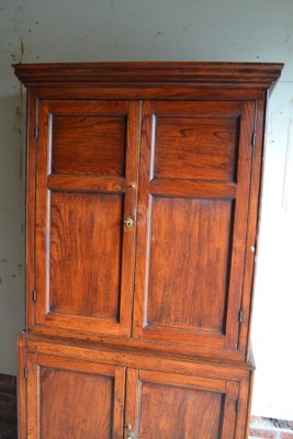 18th Century English Oak Four-Door Cabinet-GTG-1107866