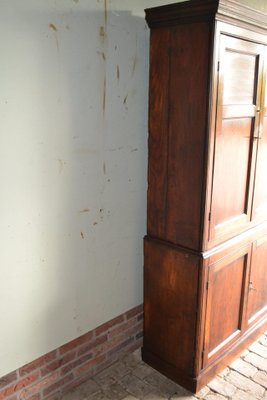 18th Century English Oak Four-Door Cabinet-GTG-1107866