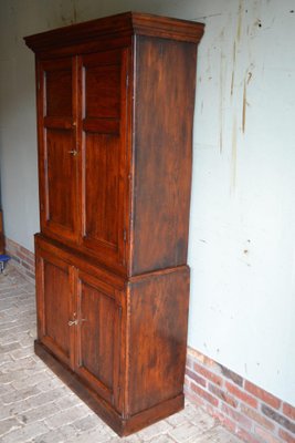 18th Century English Oak Four-Door Cabinet-GTG-1107866