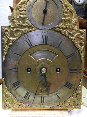 18th Century English Red Lacquer and Bronze Clock-LQ-575192