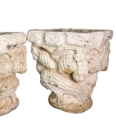 18th Century Flowerpots Mortar, Set of 2-ZVO-1716546