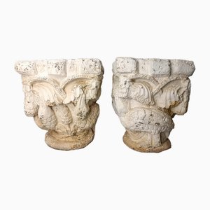 18th Century Flowerpots Mortar, Set of 2-ZVO-1716546