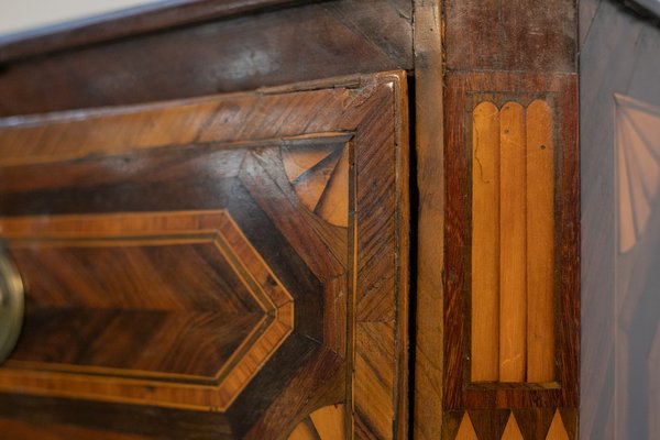 18th Century French Chest of Drawers in Wood and Red Marble-RCE-1440878