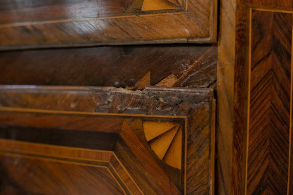 18th Century French Chest of Drawers in Wood and Red Marble-RCE-1440878