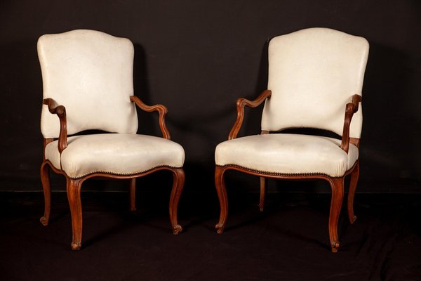 18th Century French Dining Chairs and Armchairs, 1760s, Set of 8-MBH-1032551