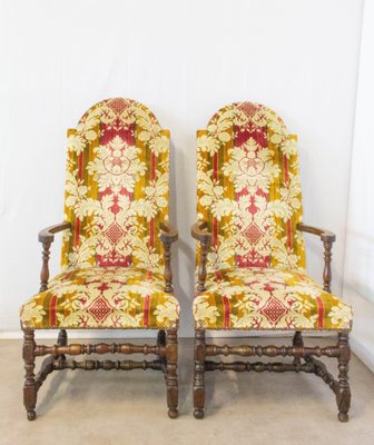 18th Century French Louis XIII Open Armchairs, Set of 2-RIU-725521