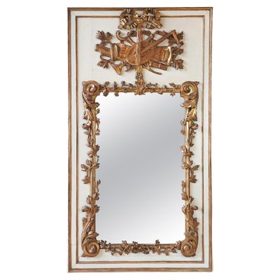 18th Century Hand-Carved Gilt Trumeau Mirror-TDA-1376312