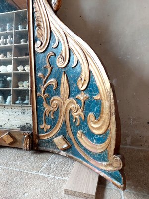 18th Century Italian Blue and Gold Church Mirror-TDA-1820863