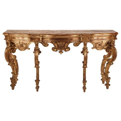 18th Century Italian Giltwood Console Table-MBH-1032569