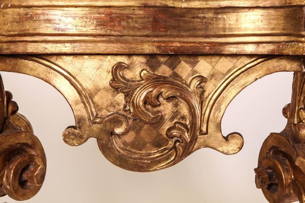 18th Century Italian Giltwood Console Table-MBH-1032569