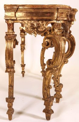 18th Century Italian Giltwood Console Table-MBH-1031695