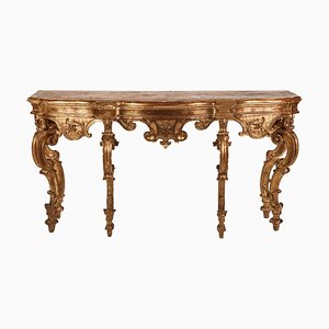 18th Century Italian Giltwood Console Table-MBH-1032569