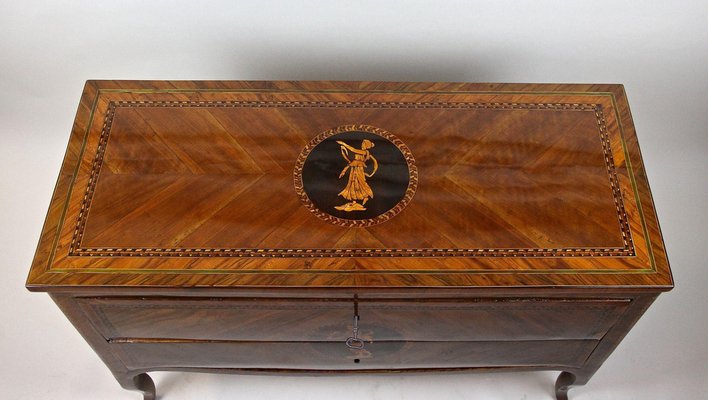 18th Century Italian Marquetry Chest of Drawers, Milan, 1760s-TQA-1363244