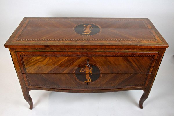 18th Century Italian Marquetry Chest of Drawers, Milan, 1760s-TQA-1363244