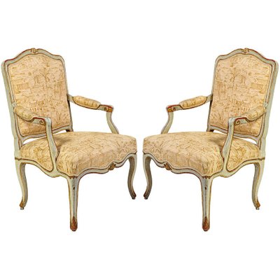 18th Century Italian Painted Armchairs, Set of 2-MBH-1032256