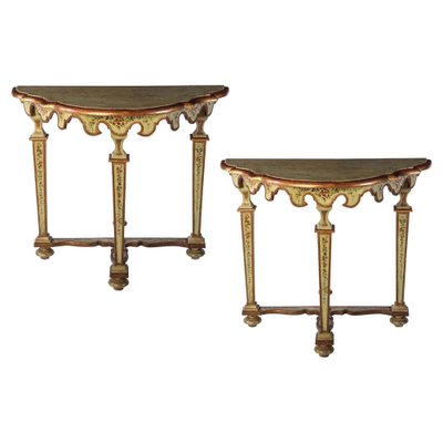 18th Century Italian Painted Console Tables, Set of 2-MBH-1122902