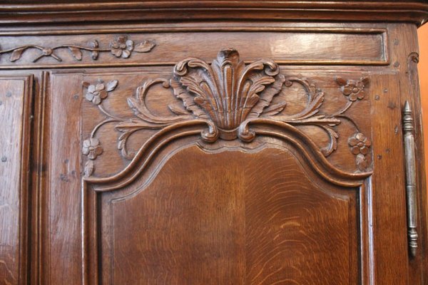 18th Century Louis XIV French Oak Wardrobe-HPU-728823