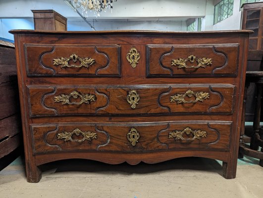 18th Century Louis XIV Solid Walnut Chest of Drawers-HLV-1706204