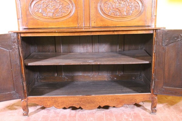 18th Century Louis XV French Oak Buffet-HPU-732876