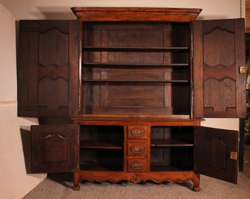 18th Century Louis XV French Oak Buffet-HPU-785705