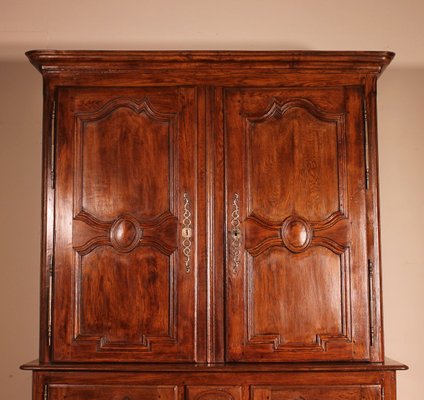 18th Century Louis XV French Oak Buffet-HPU-785705