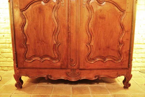 18th Century Louis XV Wardrobe In Cherrywood-HPU-752807