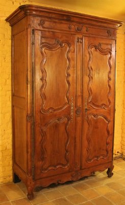 18th Century Louis XV Wardrobe In Cherrywood-HPU-752807