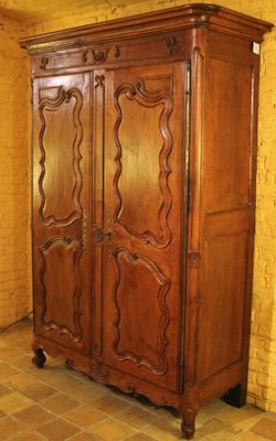 18th Century Louis XV Wardrobe In Cherrywood-HPU-752807