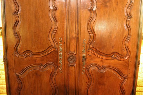 18th Century Louis XV Wardrobe In Cherrywood-HPU-752807