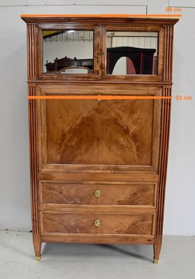 18th Century Louis XVI Blond Walnut Secretaire-RVK-655929