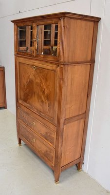 18th Century Louis XVI Blond Walnut Secretaire-RVK-655929