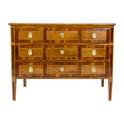 18th Century Louis XVI Marquetry Walnut Commode Chest of Drawers-WFJ-743255